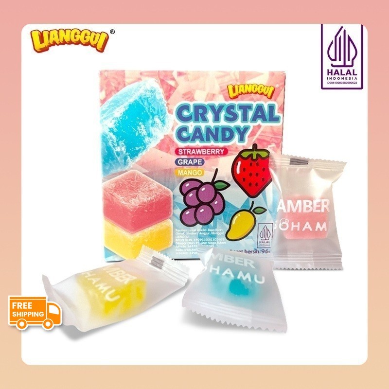 

[Mendukung COD]LIANGGUI CRYSTAL CANDY Lianggui Rasa Leci PERMEN LUNAK ANEKA RASA STROBERI, MANGGA Permen Buah Candy Corno Permen Rasa Buah Mangga Jeruk & trawberry Permen Lunak