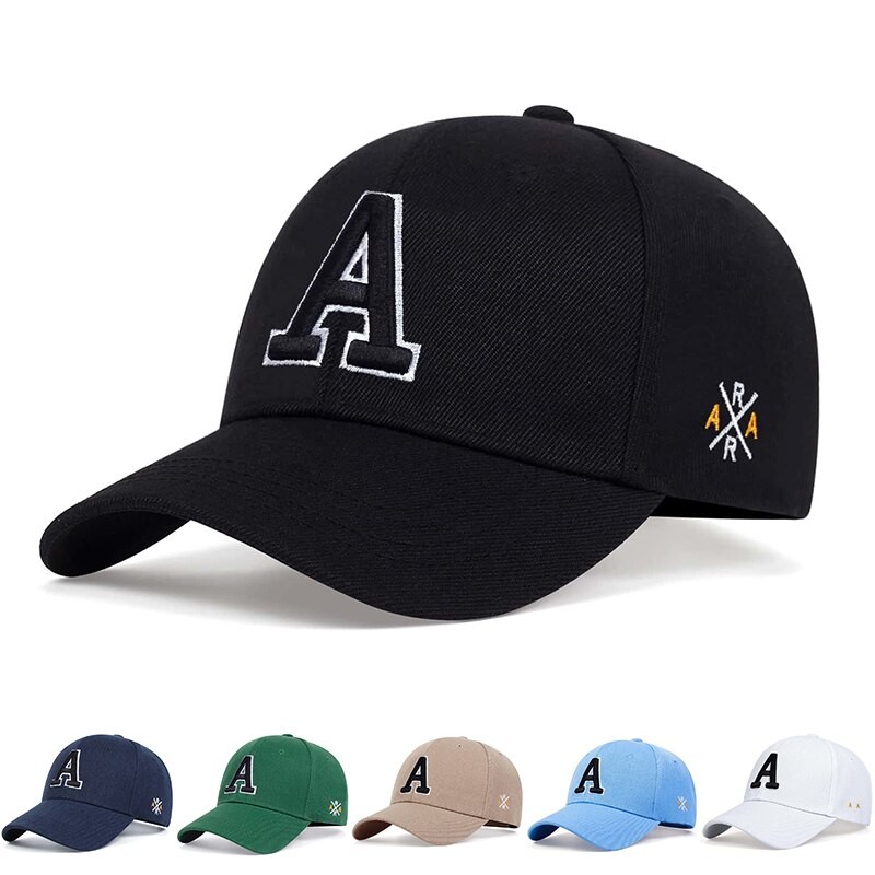 

Unisex Simple Letter A Embroidery Baseball Caps Spring and Autumn Outdoor Adjustable Casual Hat Sunscreen Hat