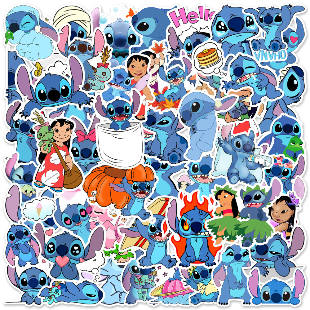 

50pcs Anime Cartoon Kawaii Stitch Kids Stickers