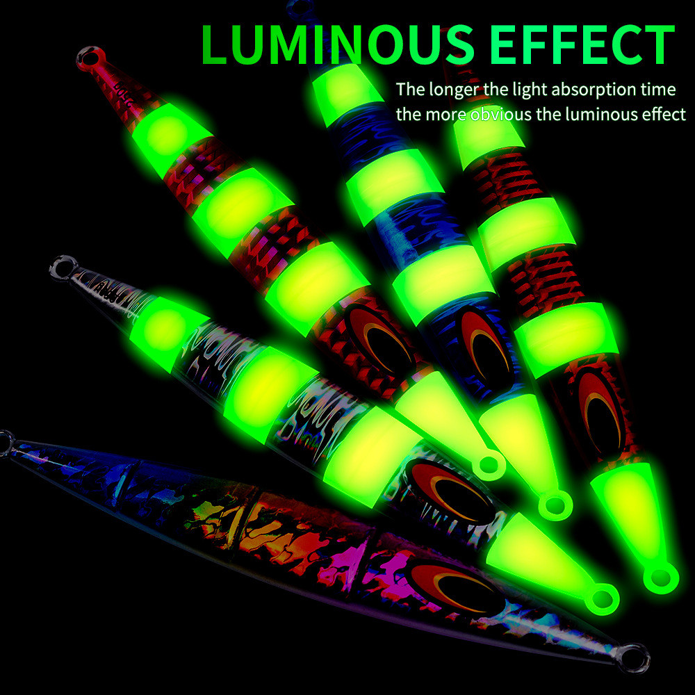 RB NEWCOAST Proberos Lure Slow Jig 60g Metal Jig 100 Gram Kaleng Senter Uv Untuk Ikan Besi Batu