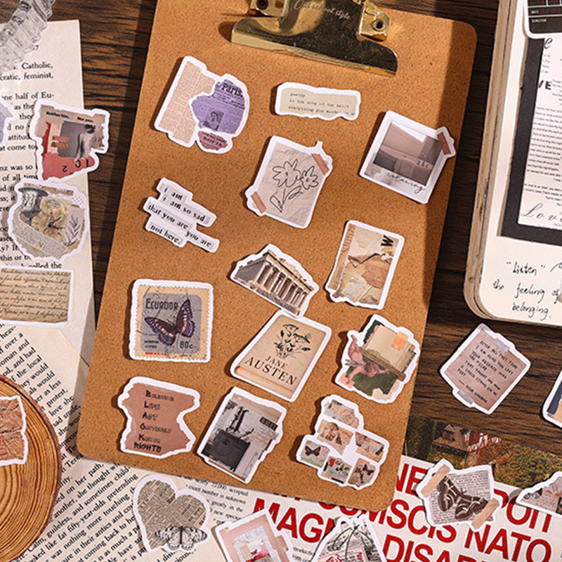 

Paket Stiker Buku Besar Tangan Retro Stiker Ins Nostalgia Dekorasi Buku Catatan Stiker Hati Anak Perempuan MG