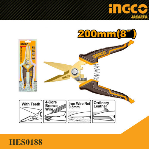

Gunting Listrik (8") Electrician Scissor INGCO HES0188 Gunting Potong Pemotong Kabel Kawat Jaring Besi Tukang Listrik Cable Cutter Stainless Anti Karat Inch