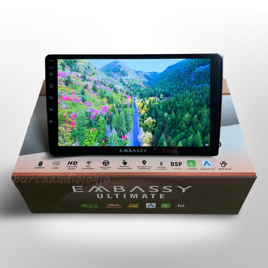 Headunit Android Embassy 9 Inch Ultimate 2/32GB Layar Q LED DSP