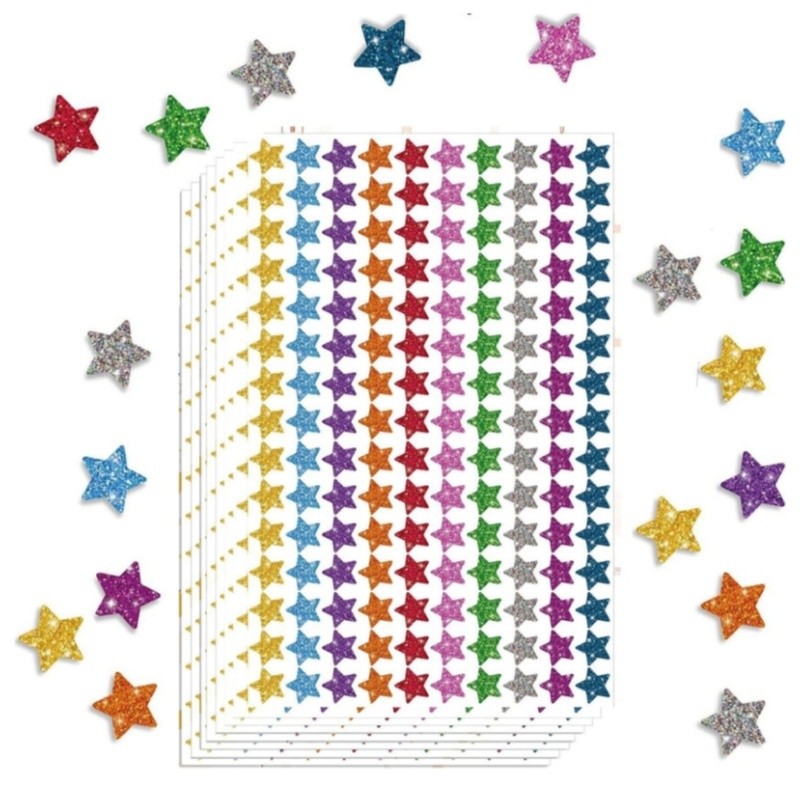 

1500Pcs Star Reward Stickers Motivational Sticker for Child Reward Chart, Scrapbooking Water Bottle Notebook Dropship