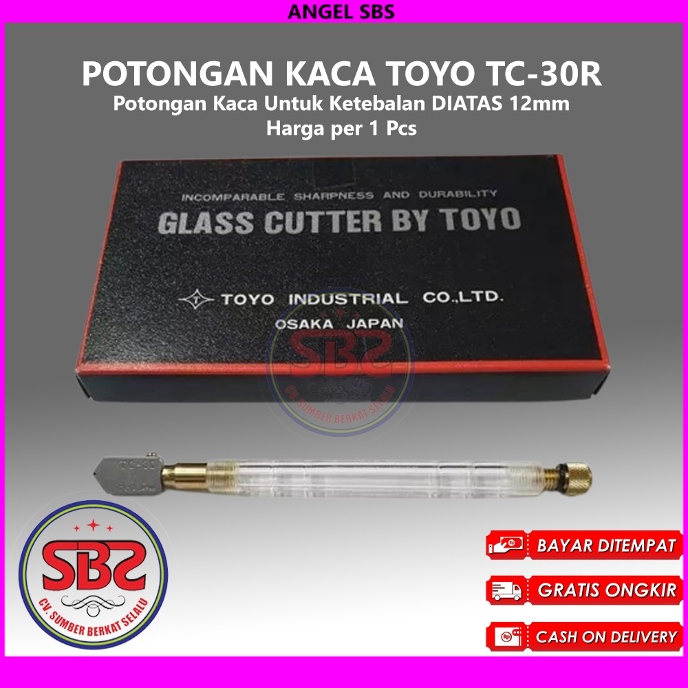 TOYO Pemotong Kaca Toyo TC30R TC-30R Asli Alat Pemotong Kaca Original Toyo TC30R Glass Cutter Pisau
