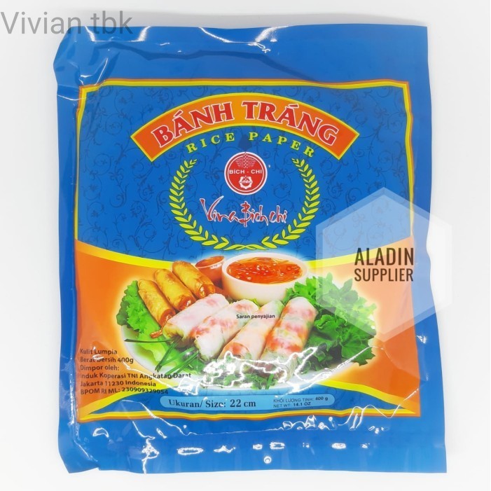 

vv BANH TRANG RICE PAPER 400 GR || KULIT LUMPIA VIETNAM 1 PAK - 22 cm