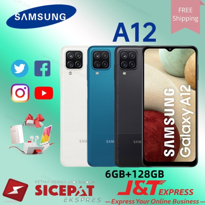 Samsung A12 Ram 6/128GB Second Fullset Kondisi Bagus Tidak Ada Minus