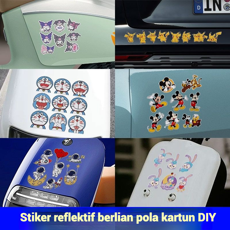 

Stiker Reflektif Mobil Listrik/ Stiker Tersembunyi Goresan Kreatif/ Label Peringatan Malam