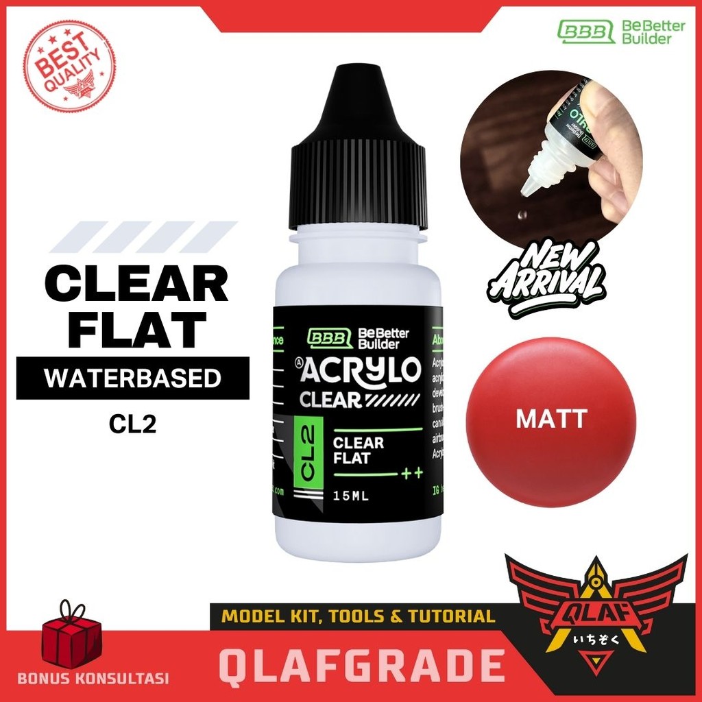 

TOP COAT CLEAR FLAT CL2 ACRYLO ACRYLIC Airbrush Gundam Model Kit
