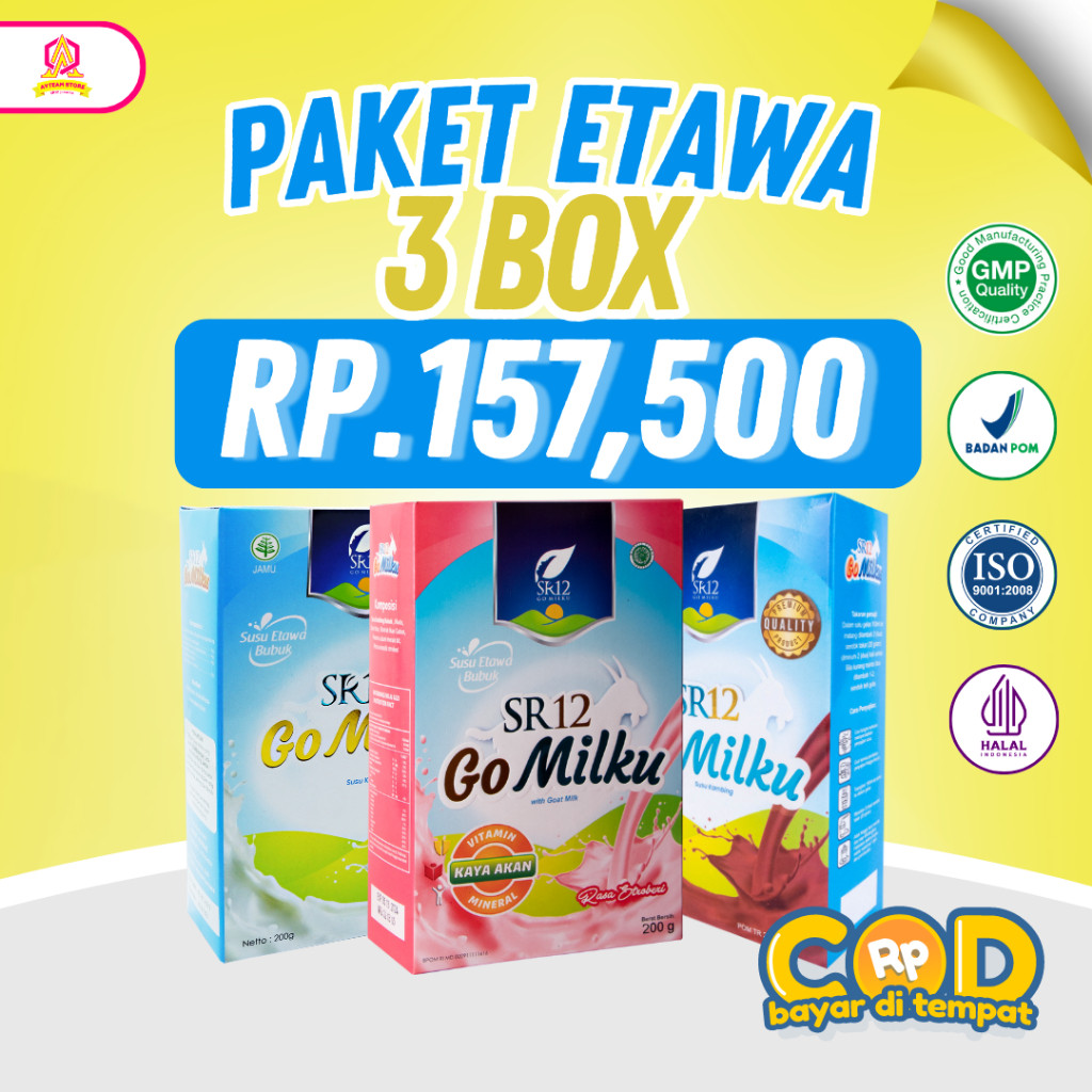 

PAKET GOMILKU SR12 HERBAL SUSU KAMBING ETAWA PREMIUM PAKET MURAH