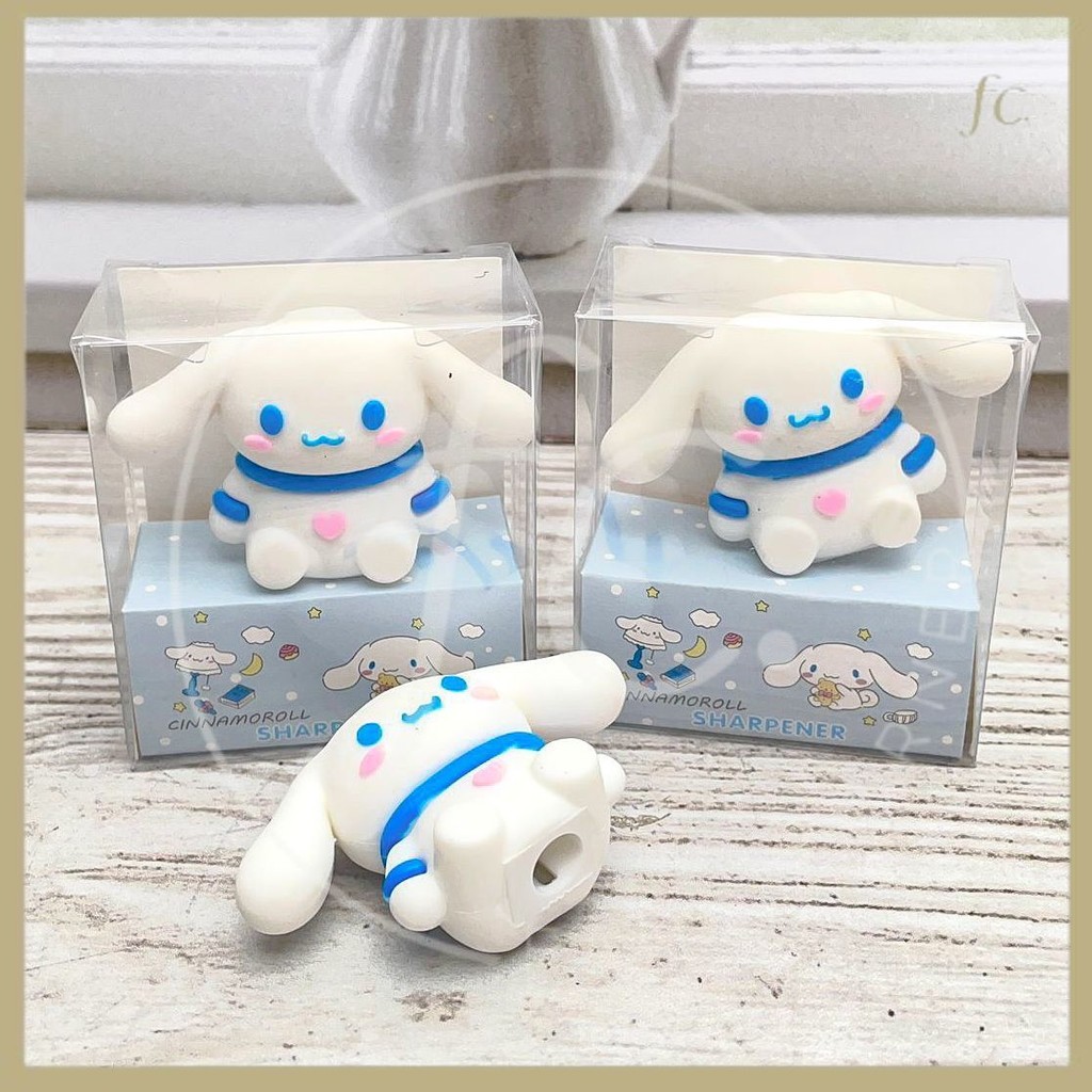 

Paket 2 in 1 Rautan / Serutan + Penghapus / Hapusan Miniatur Sanrio Cinnamoroll Putih Cinnamon Roll ATK Bingkisan Kado Anak ER-1498 Harga Grosir Ready COD