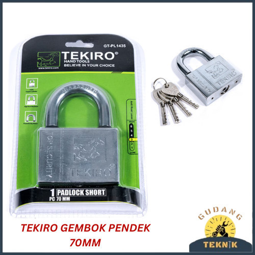 TEKIRO GEMBOK PENDEK 70 MM GT-PL1435 / PADLOCK SHORT