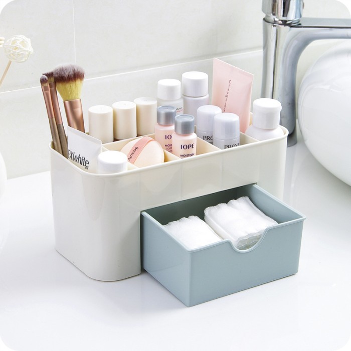 Rak Box Kotak Laci Storage Organizer Tempat Kosmetik Perhiasan Rak Stasionary Stationary Alat Tulis Pulpen Pensil Kantor Gadget Kacamata Aksessory Make Up Perlengkapan Mandi Multifungsi