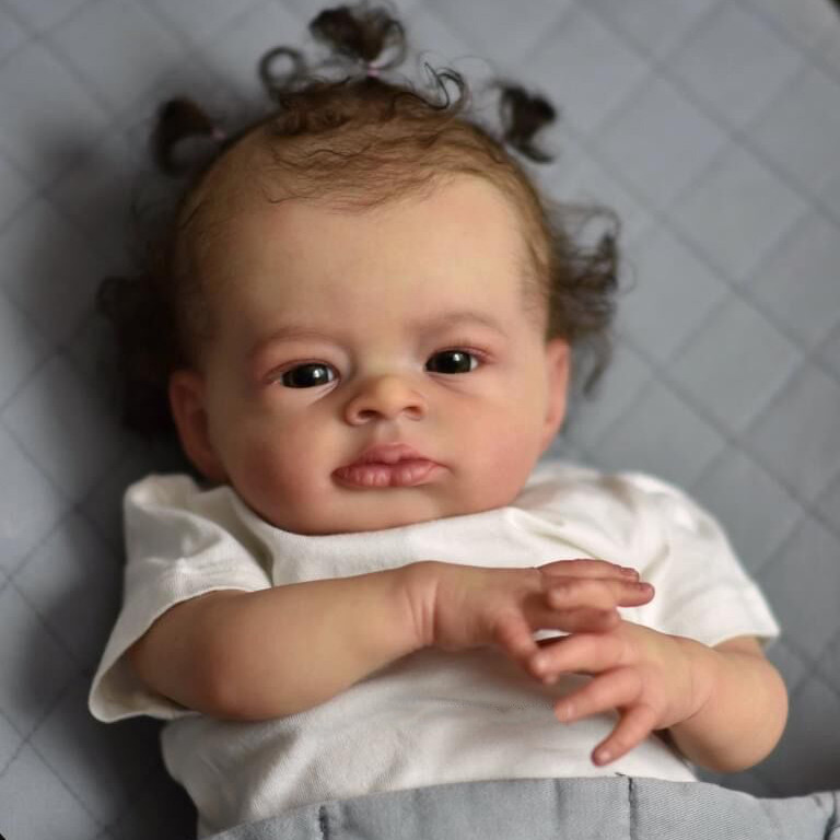 NPK 19inch lifelike Reborn Baby Lanny Doll  real baby doll Art Made 3D Skin Lifelike Baby Collectibl