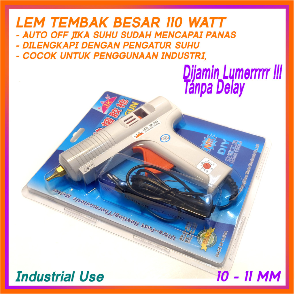 

Alat Lem Tembak PUTIH Glue gun 110W 110Watt Hot Melt Gun BESAR TERBAIK