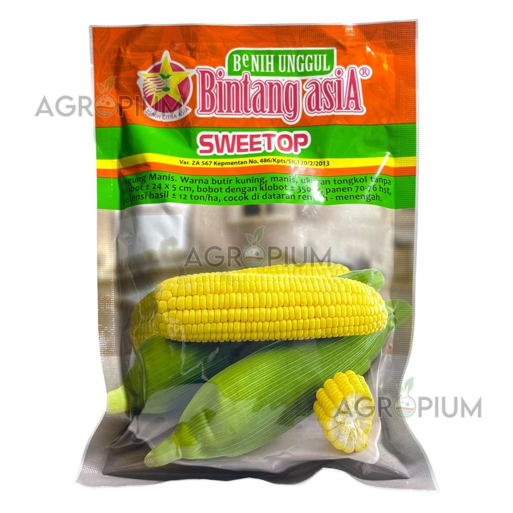 Benih Jagung Manis SWEETOP Isi 250 gram Benih Bintang Asia