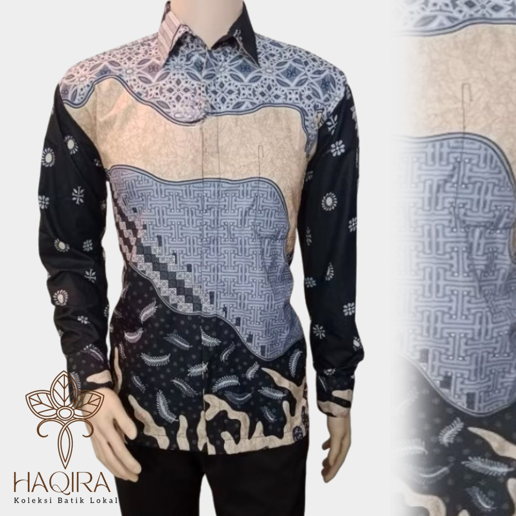 Kemeja Batik Pria Lengan Panjang Premium | kemeja batik diamond soft  l batik premium terbaru l gros
