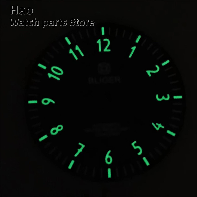 29mm black silver green blue sterile dial luminous dial fit NH35 movement