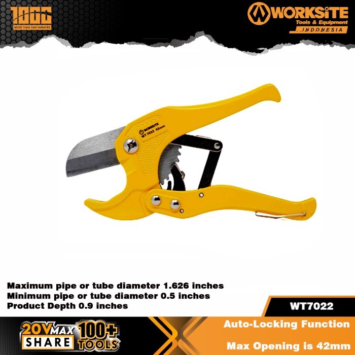 

Gunting Potong Pipa PVC Pralon 3-42mm Pipe Cutter Worksite