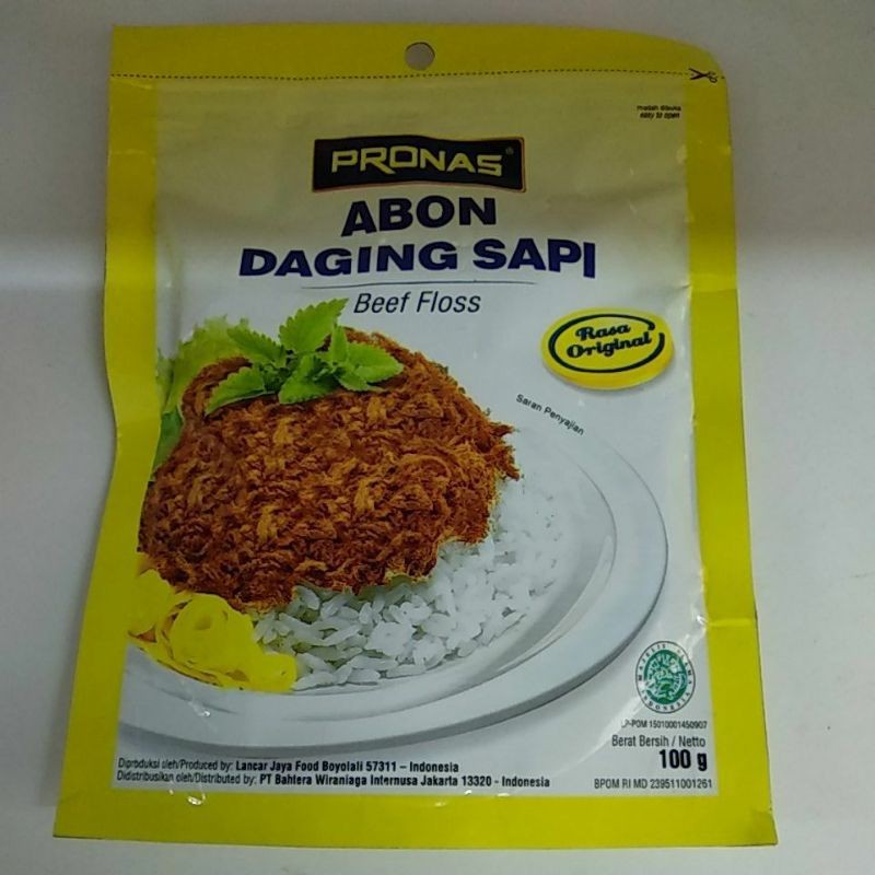 

Abon Daging Kemasan Pronas Abon Daging Sapi Original 100 Gram