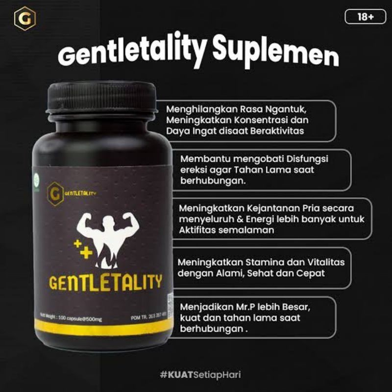 GENTLETALITY 100% ORIGINAL - Suplemen Herbal Stamina Pria Dewasa Terbaik Obat Kuat
