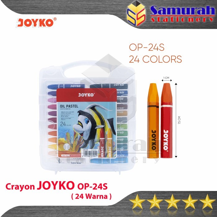 

Andma Crayon Joyko OP-24s / Oil Pastel OP 24s / Krayon Minyak isi 24 Warna