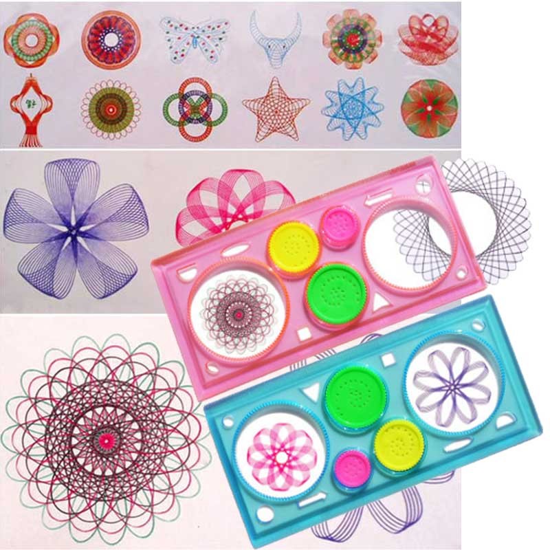 

Multi-function Puzzle Spirograph Geometric Ruler Drafting Tools For Students Drawing Toys Children Learning Art Tool