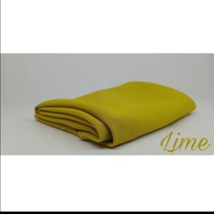 ✨TERLARIS✨ -Bergo Maryam Pet Moscrepe Ukuran M /Jilbab Pad / Kerudung Instan Tali - Lemon
