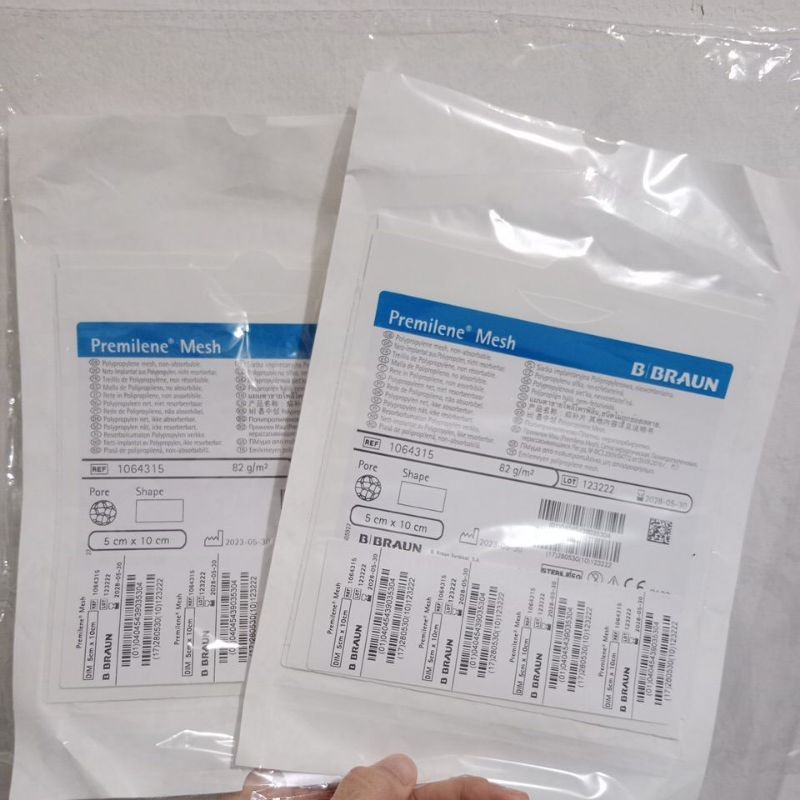B BRAUN PREMILENE MESH 5 X 10 CM UNTUK OPERASI HERNIA