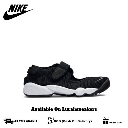 PROMO - SEPATU SNEAKERS WANITA NIKE AIR RIFT BLACK WHITE  - BLACK WHITE, 42
