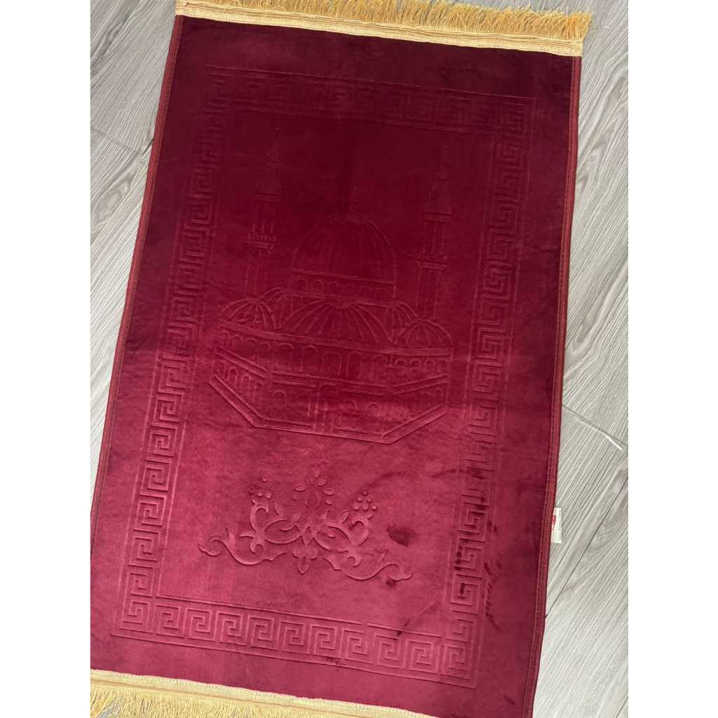 Sajadah Turkey SEGI 4 POLOS Turkey Embos Sejadah Tebal Premium Size 70x110cm D007