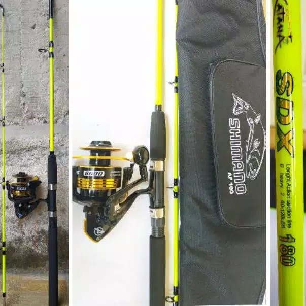 SET PANCING LAUT DENGAN JORAN FIBER KEKUATAN 120LBS SETARA 60KG