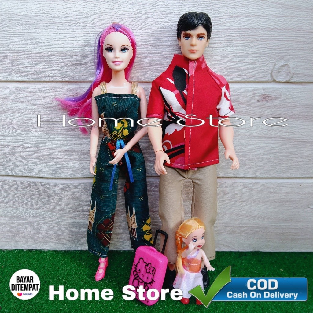 Boneka Tekuk Sepasang Suami Istri Dan Anak Mainan Boneka Tekuk Mainan Koleksi