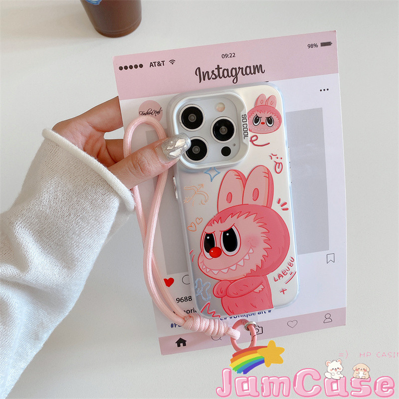 【Jam Case】case OPPO binatang berwarna merah muda Casing ponsel cocok untuk OPPO A94 F17PRO Casing An