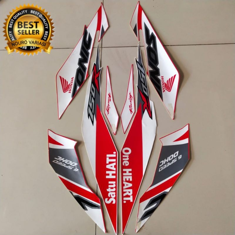 Striping Honda Sonic 150 2018 Merah putih