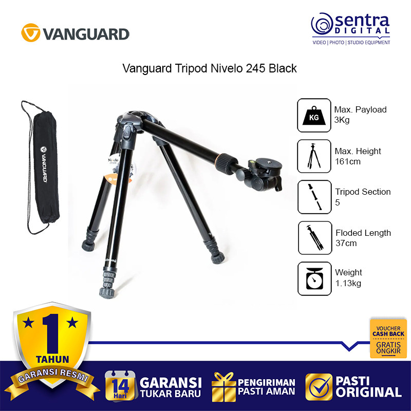 Vanguard Nivelo 245 Aluminum Tripod for Camera