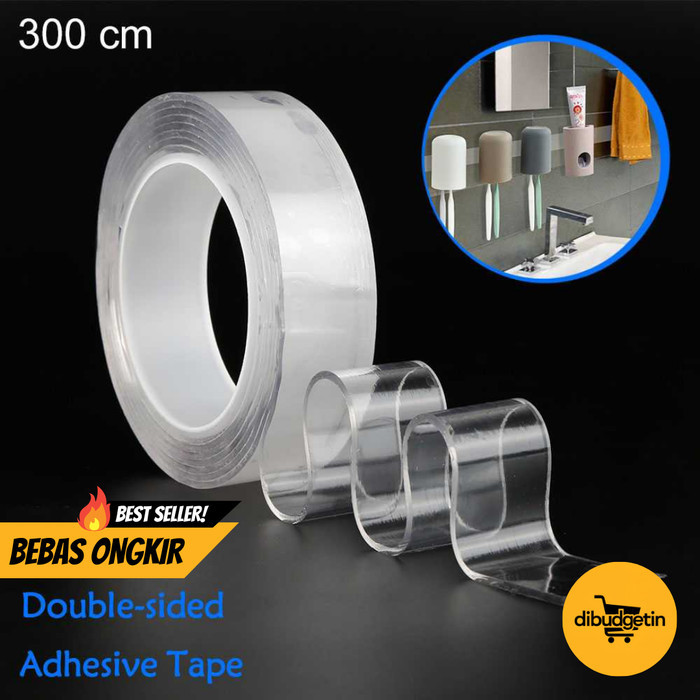 

SzGlue Double Tape Perekat No Trace Washable Sticker Transparan - J007