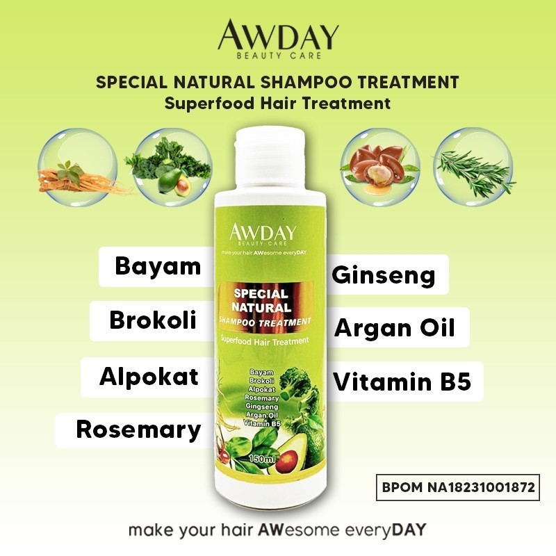 Jauhare05 Awday Special Natural Shampoo Treatment bpom