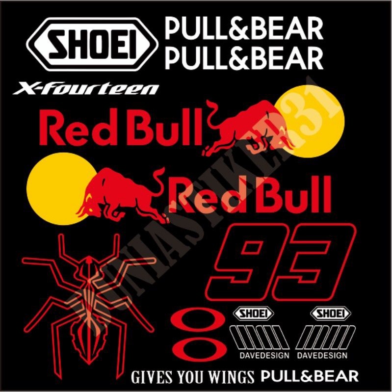 STIKER HELM MARC MARQUEZ FULLSET