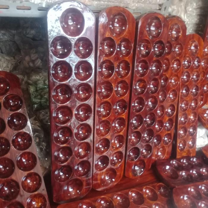 Hot Produk congklak kayu plitur mengkilap+biji Terbaik dan Terlaris