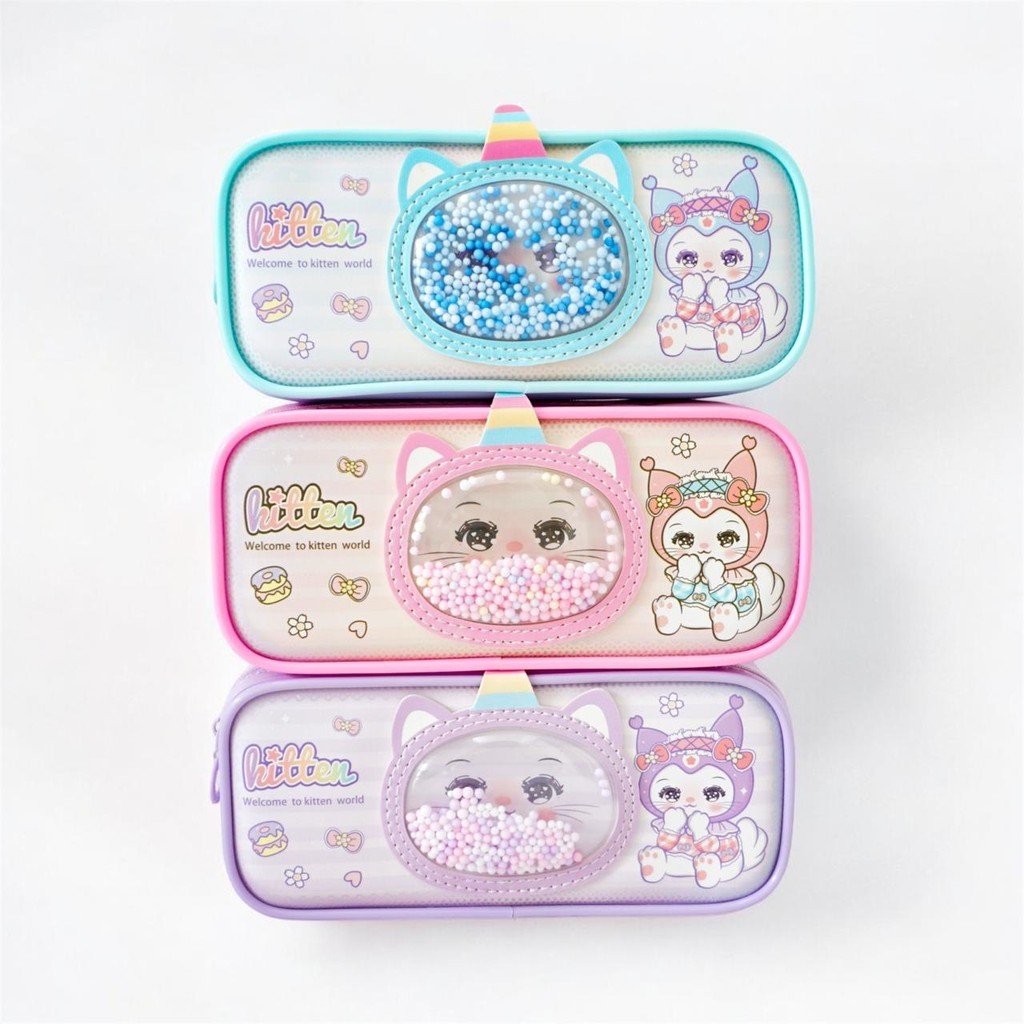 PENCIL CASE KUROMI / TEMPAT PENSIL KUROMI RESLETING / PENCIL CASE ANAK / TEMPAT PENSIL ANAK