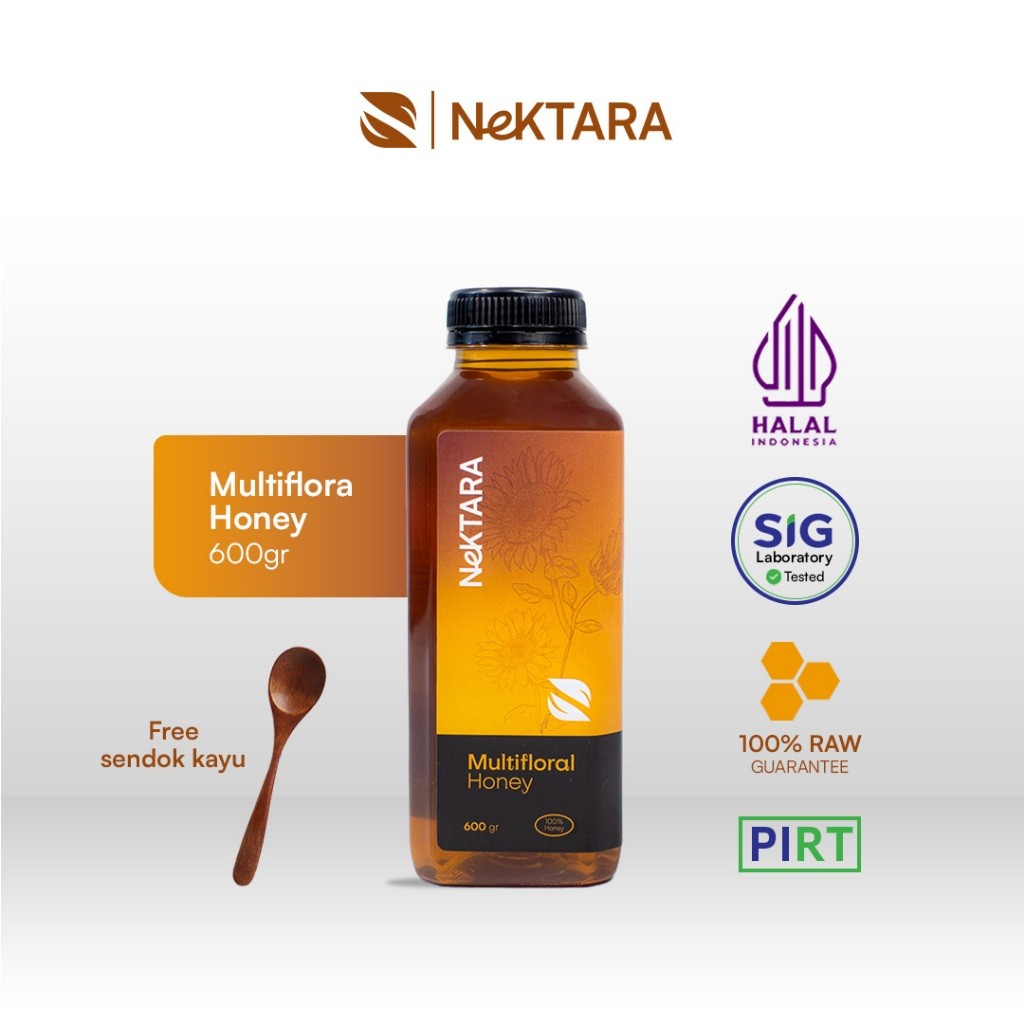 

New Madu Murni Multiflora 600gr Hutan Riau Kuansing - NeKTARA Multifloral Raw Honey 600grPremium