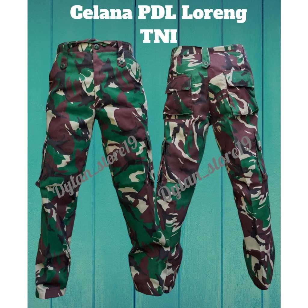 BEST - Celana PDL loreng TNI Celana Panjang Cargo army Malvinas Premium