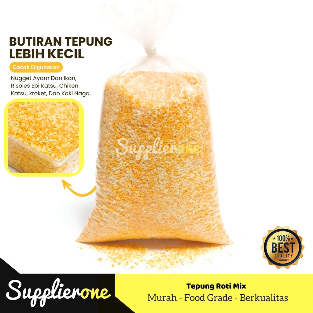 

Tepung Roti Mix / Tepung Panir 500gr / Tepung Roti Oren / Tepung Roti Putih