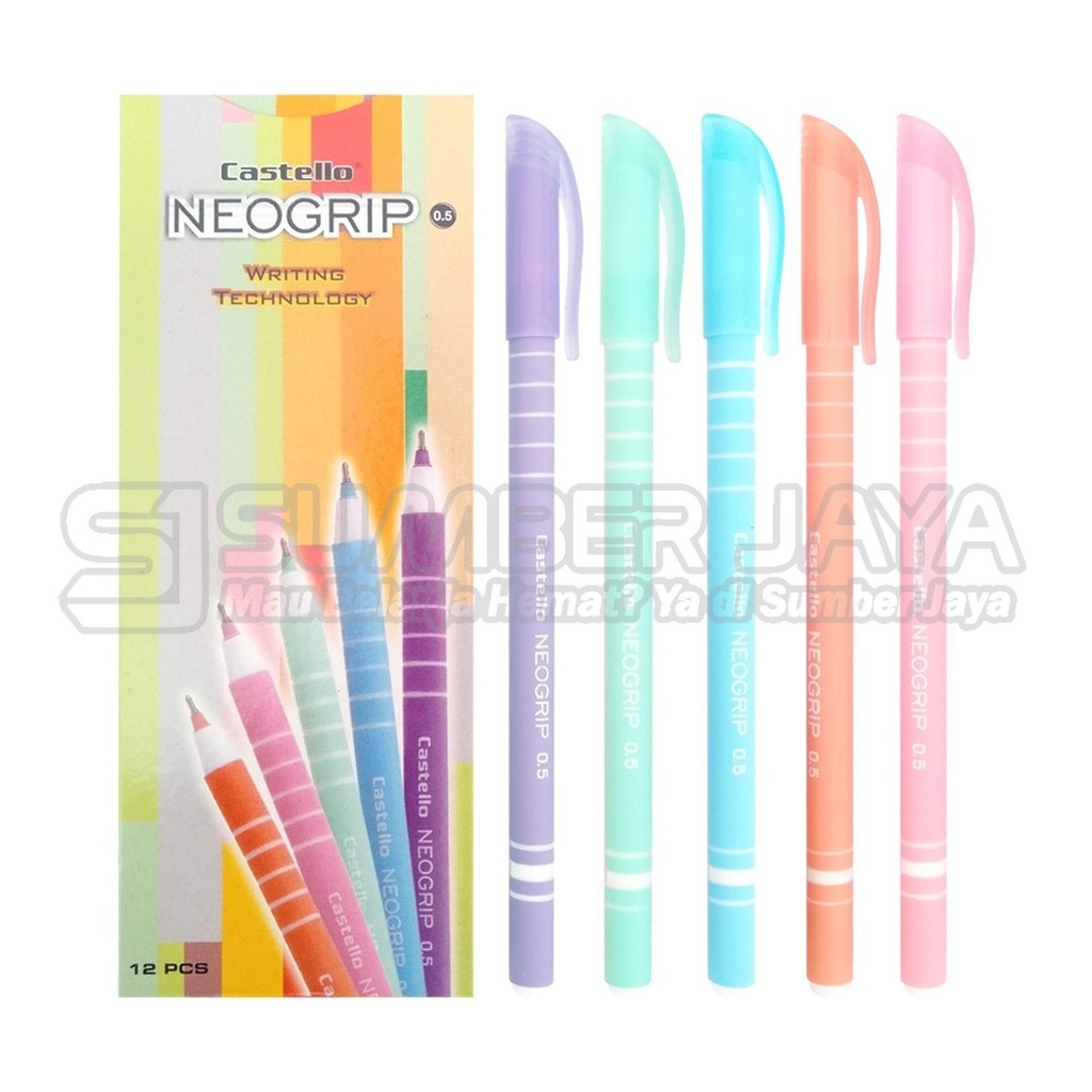 

Bolpen Ballpoint Standart CASTELLO Neo Grip 0.5mm Pena Standard 0.5mm Neo Grip