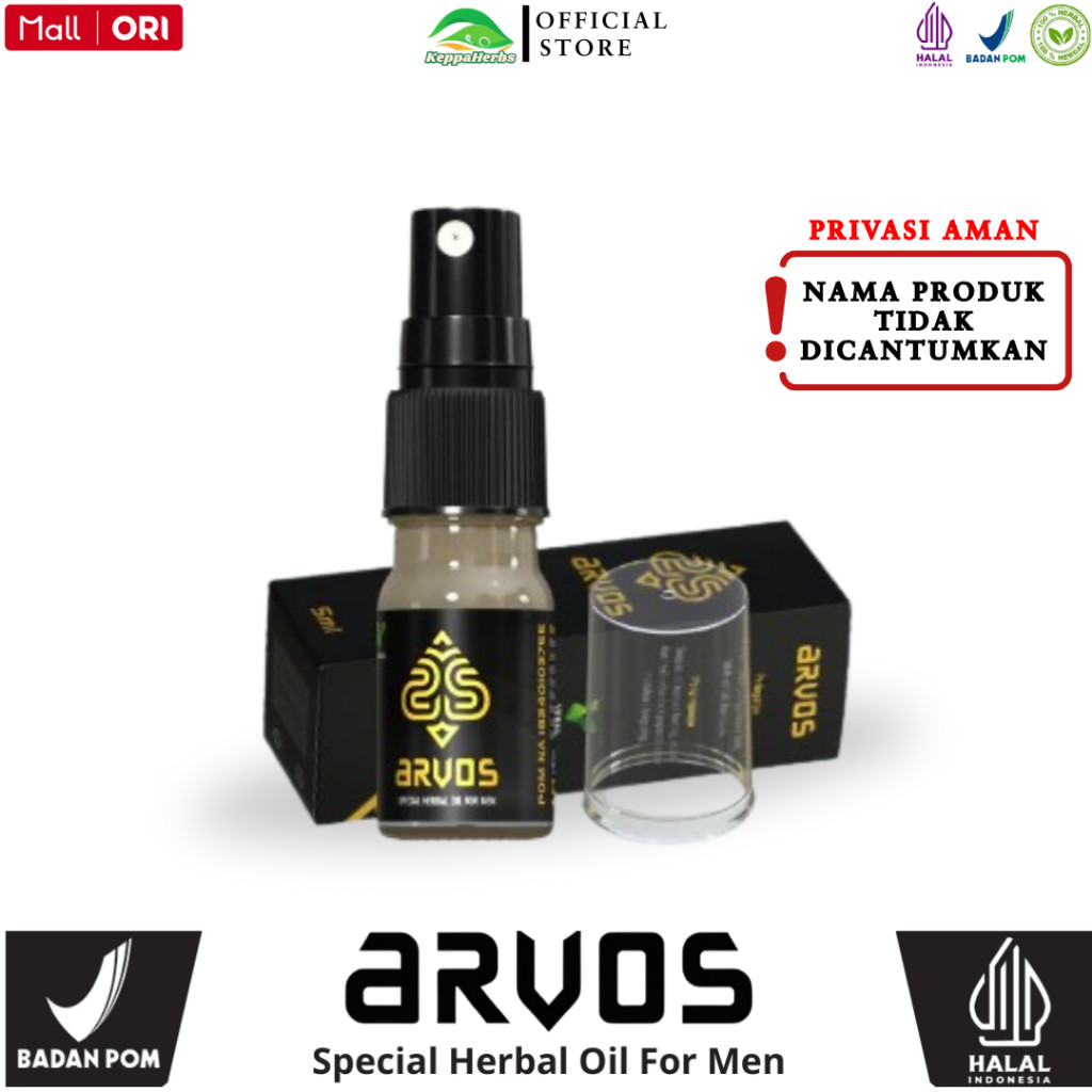 Minyak Pijat Tubuh Tahan Lama obat kuat Pria Alami Tradisional Arvos Original BPOM