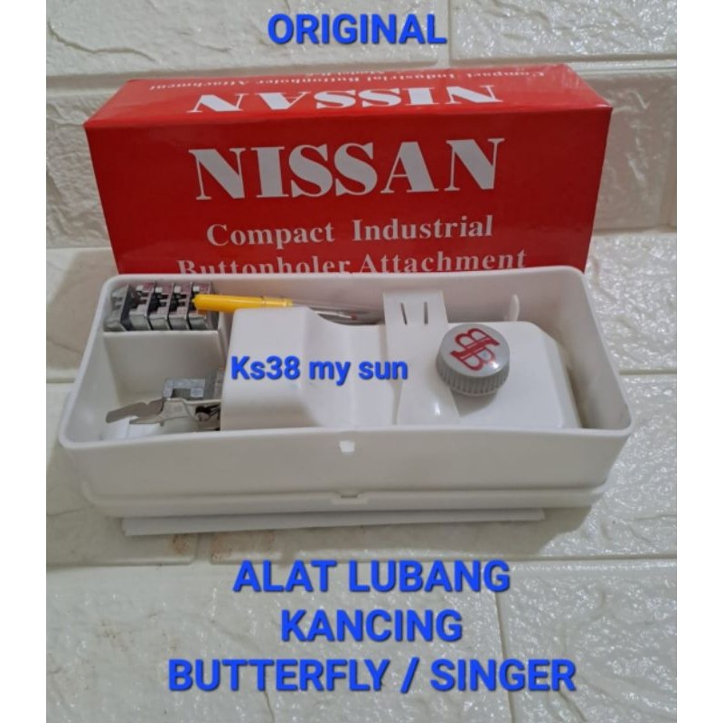 alat lubang kancing ori mesin hitam klasik