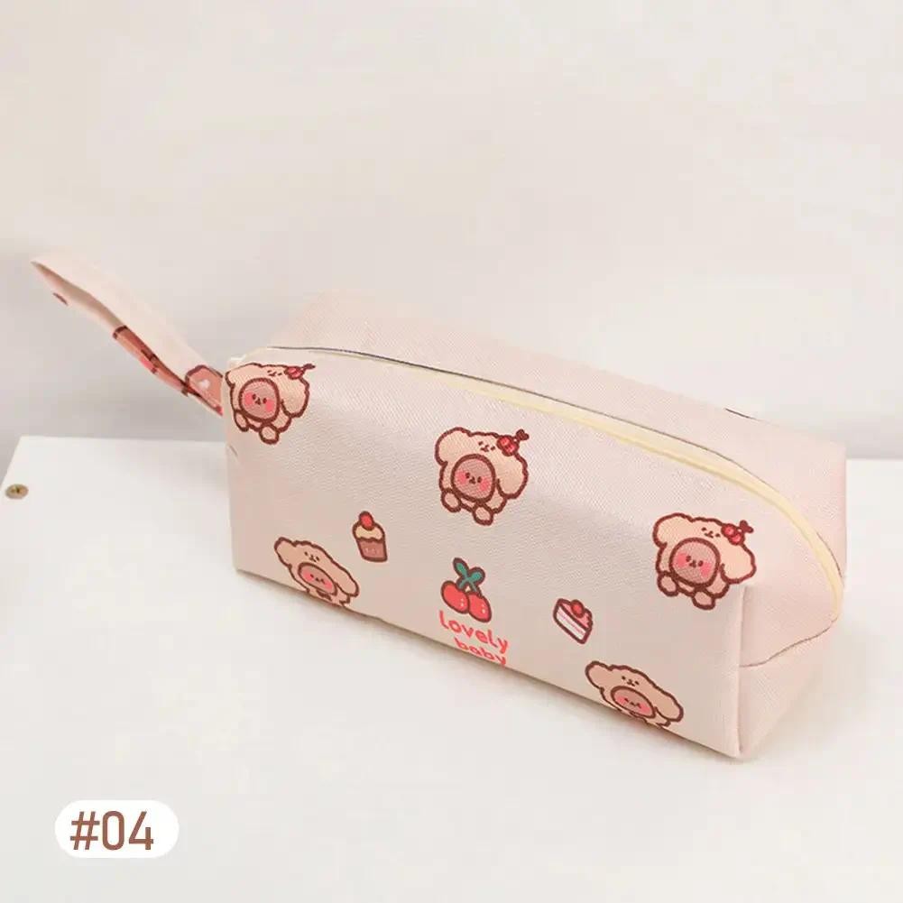 

Large Capacity Pencil Bags Cute Bear Multi-Function Double Pencil Case Pen Organizer Pouch Kids Gifts School Office Supplies