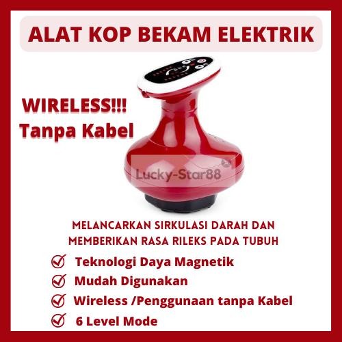 Alat Kop Bekam Kerokan Elektrik Fisioterapi Scraping Kop Angin Kerok - 1pc