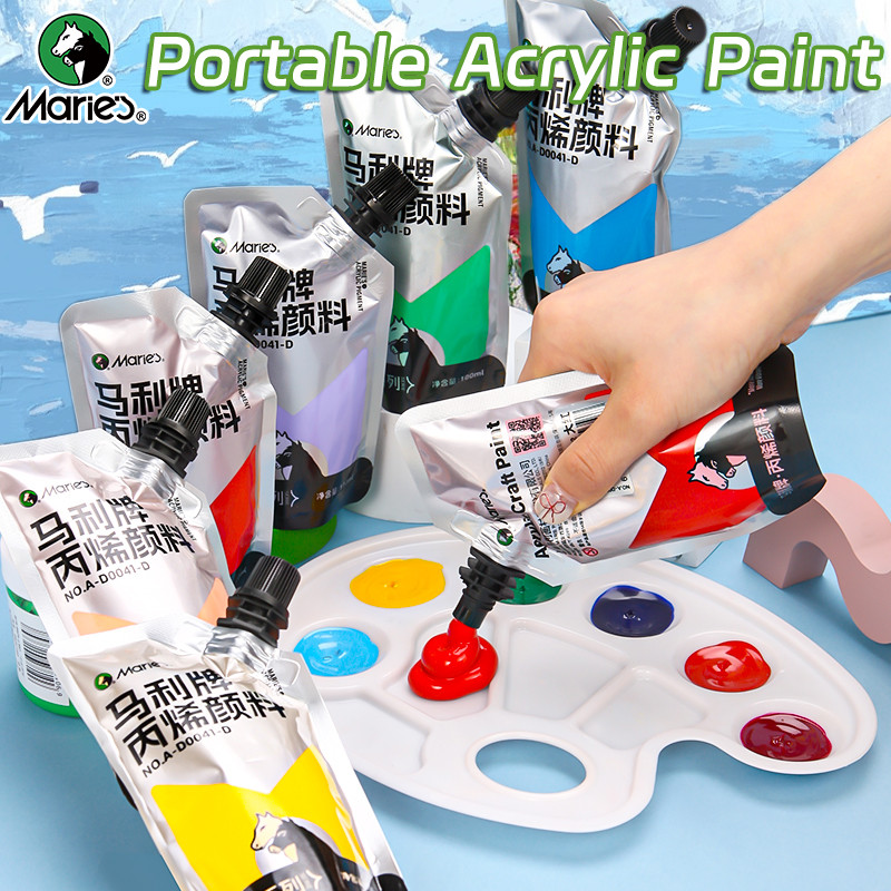 

100ml Marie's Acrylic Paint,Assorted Colors,Waterproof,Pigments for DIY Craft,Rock,Wood,Professional Pigments for Adults,Artists